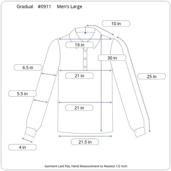 Men’s Black Long-Sleeve Polo Shirt L Lightweight Breathable Polyester | Gradual - Picture 9 of 9